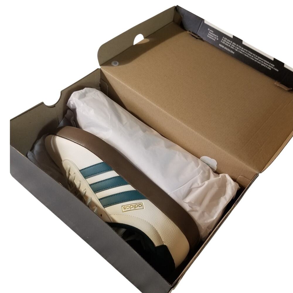 NIB Adidas VL Court 3.0 Size 12 Green Cream Gum Soles